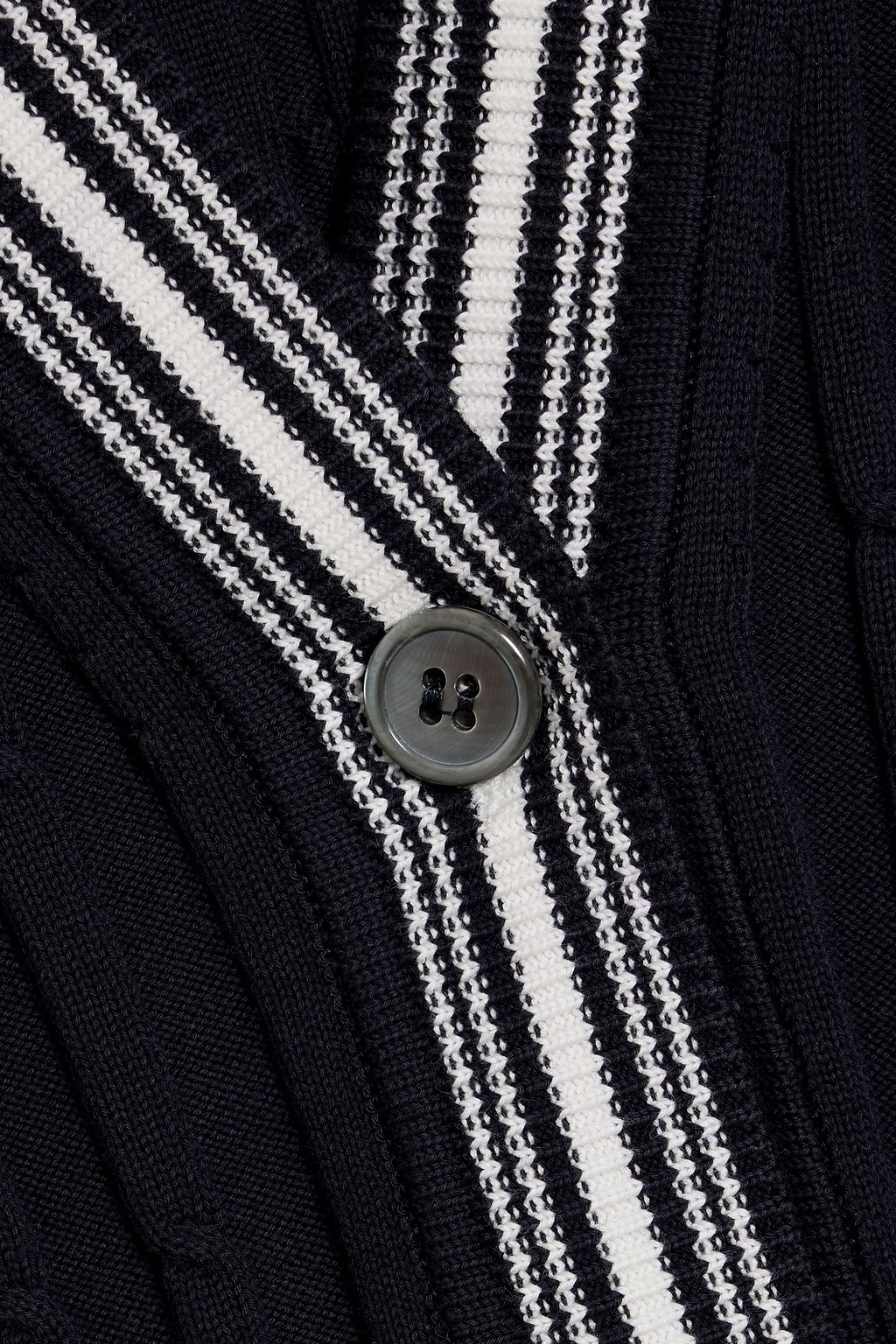 THOM BROWNE Cable-knit cotton cardigan