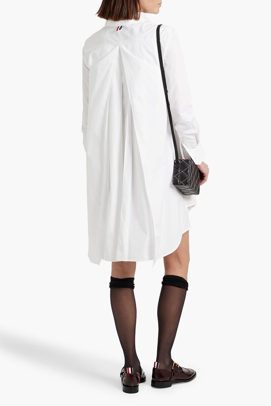 THOM BROWNE Cotton-poplin mini shirt dress