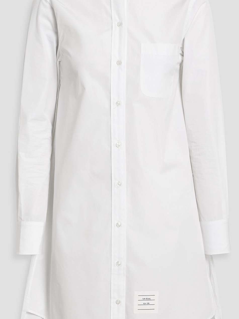 cotton-poplin mini shirt dress
