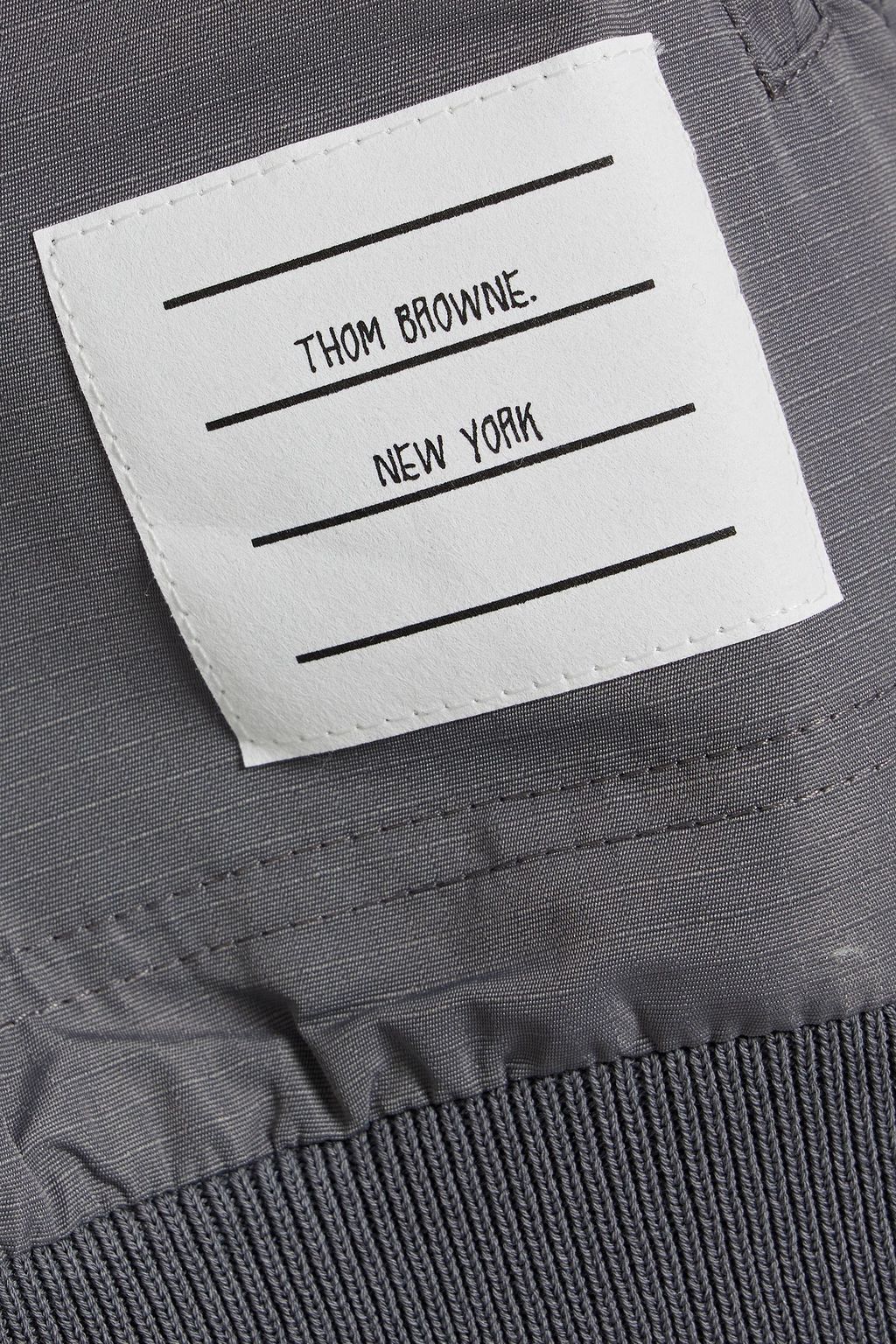 THOM BROWNE Mesh-trimmed shell hooded jacket