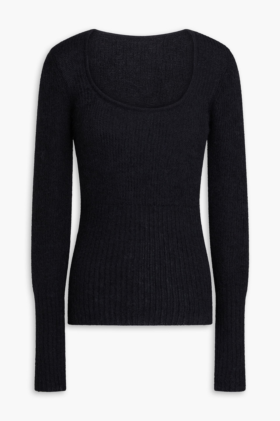Jacquemus La Maille Dao Mohair-blend Sweater In Black