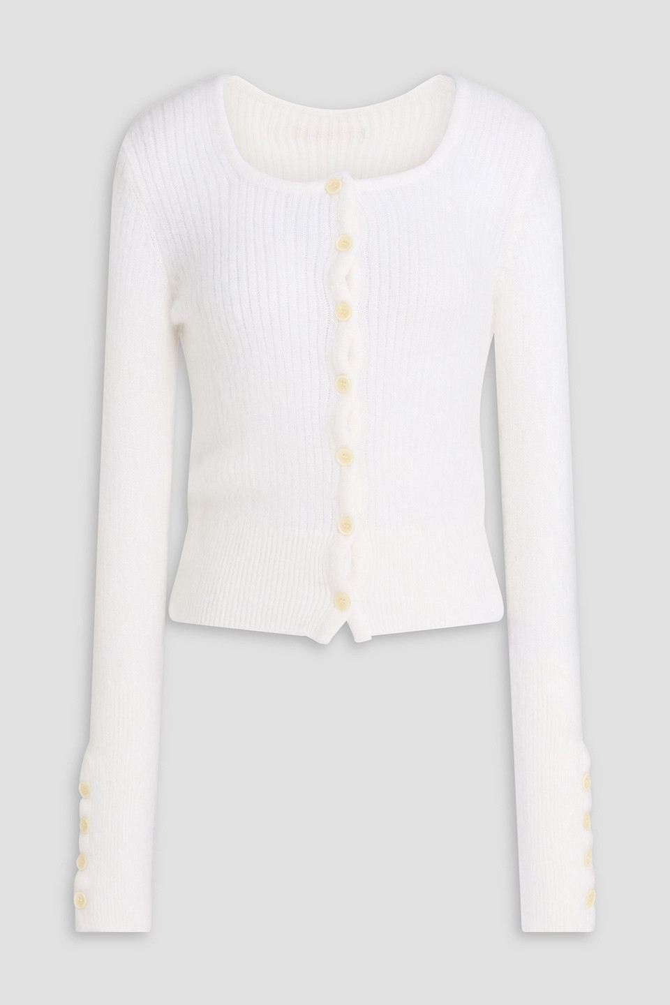 Jacquemus Piccinni Ribbed-knit Cardigan In White