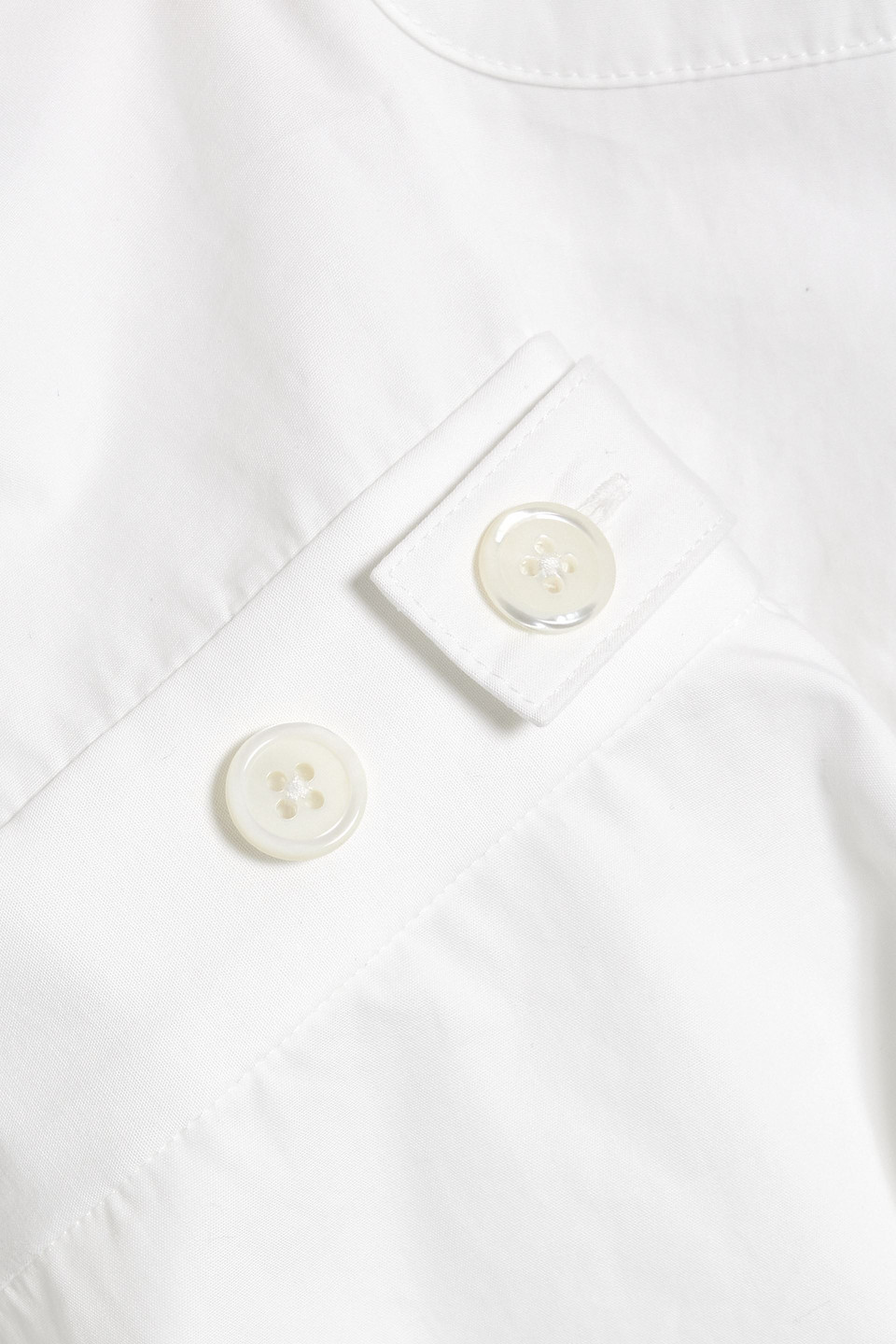 Thom Browne Cotton-poplin Midi Shirt Dress In White