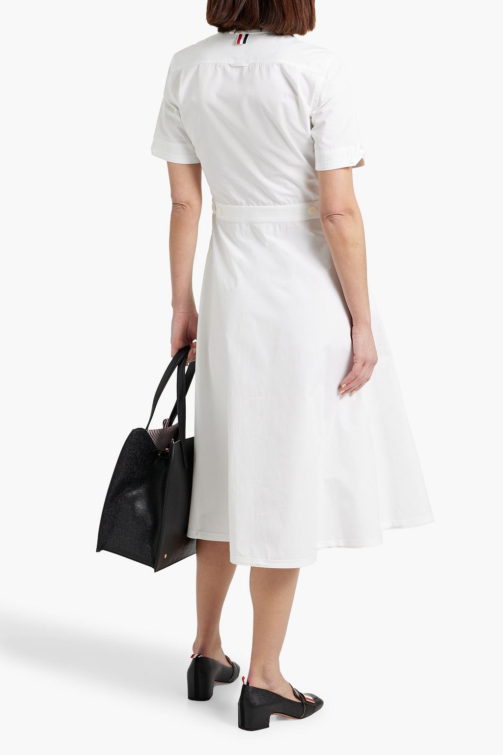 THOM BROWNE Cotton-poplin midi shirt dress
