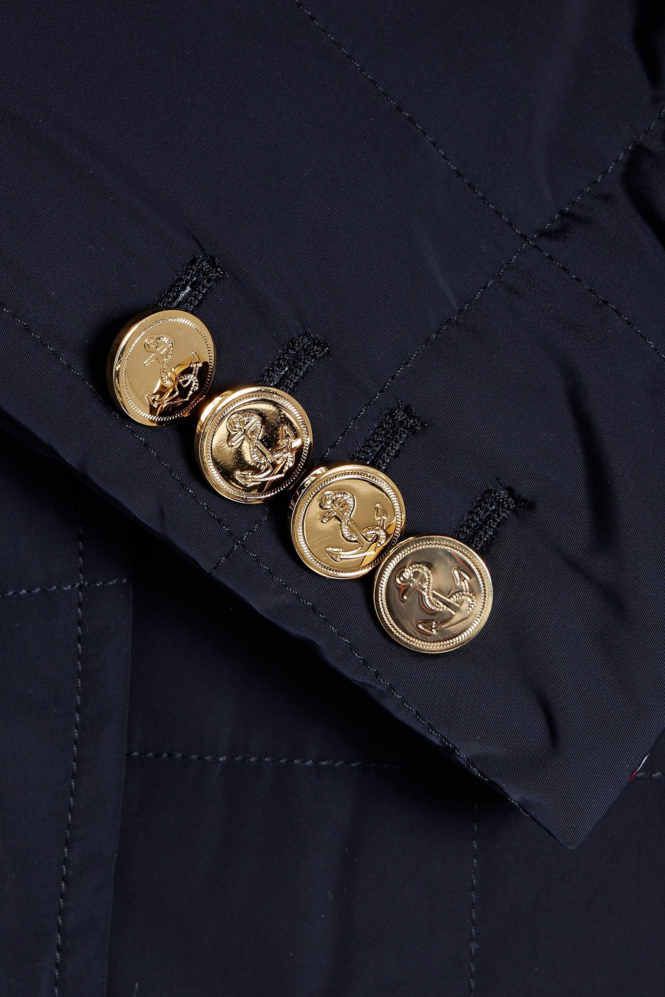 Thom Browne Quilted Shell Down Jacket In Navy