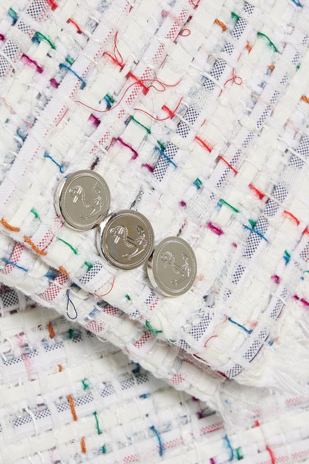 THOM BROWNE Frayed tweed mini dress
