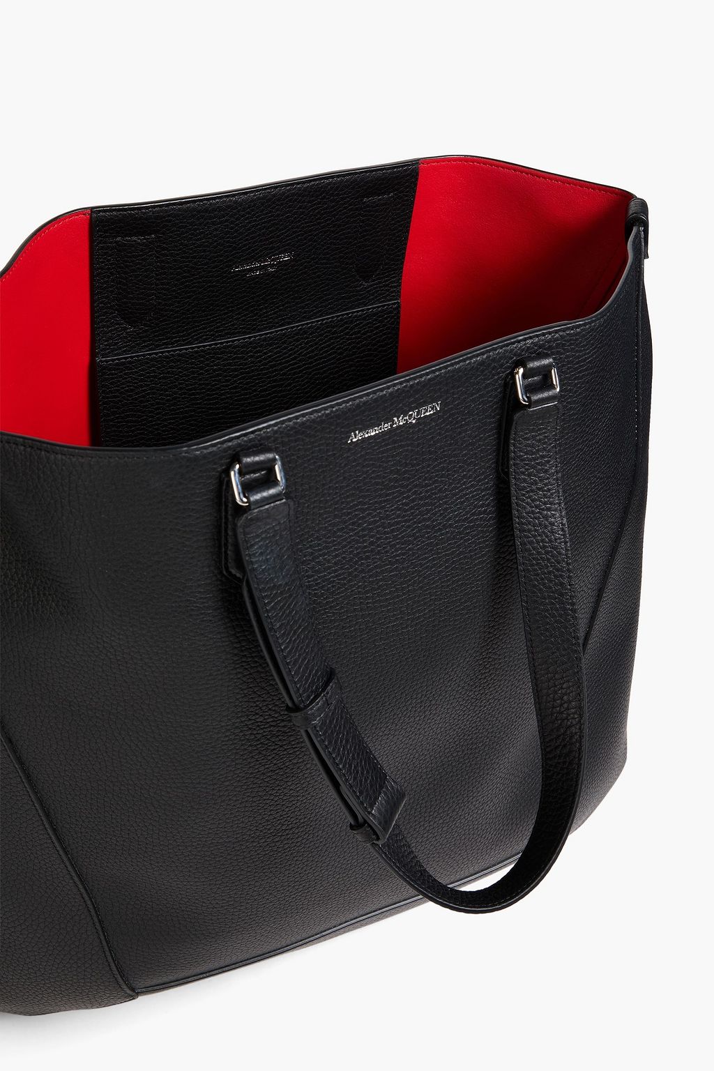 MCQUEEN Pebbled-leather tote