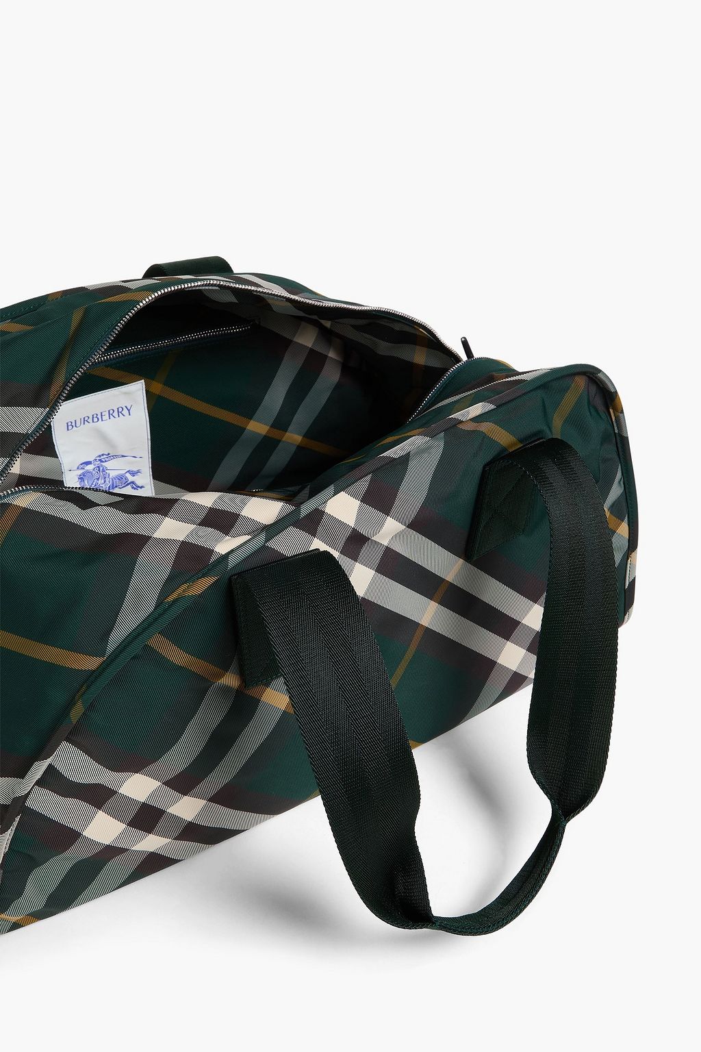 BURBERRY Checked twill duffle bag