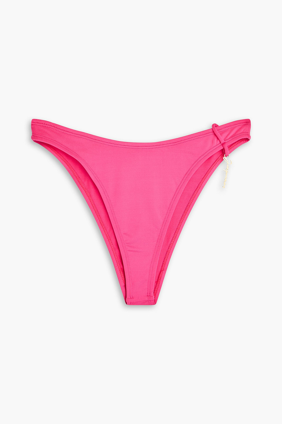 Jacquemus Le Bas De Maillot Signatu Embellished Mid-rise Bikini Briefs In Pink