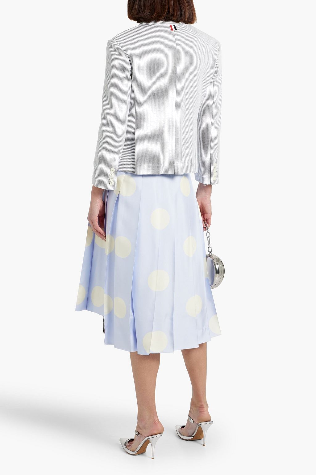 THOM BROWNE Striped cotton blazer