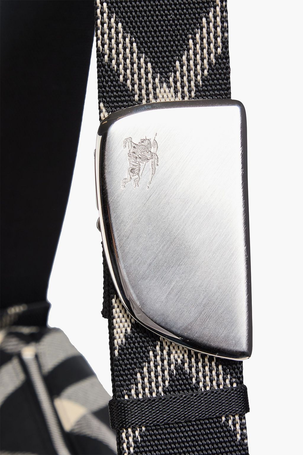 BURBERRY Checked twill messenger bag