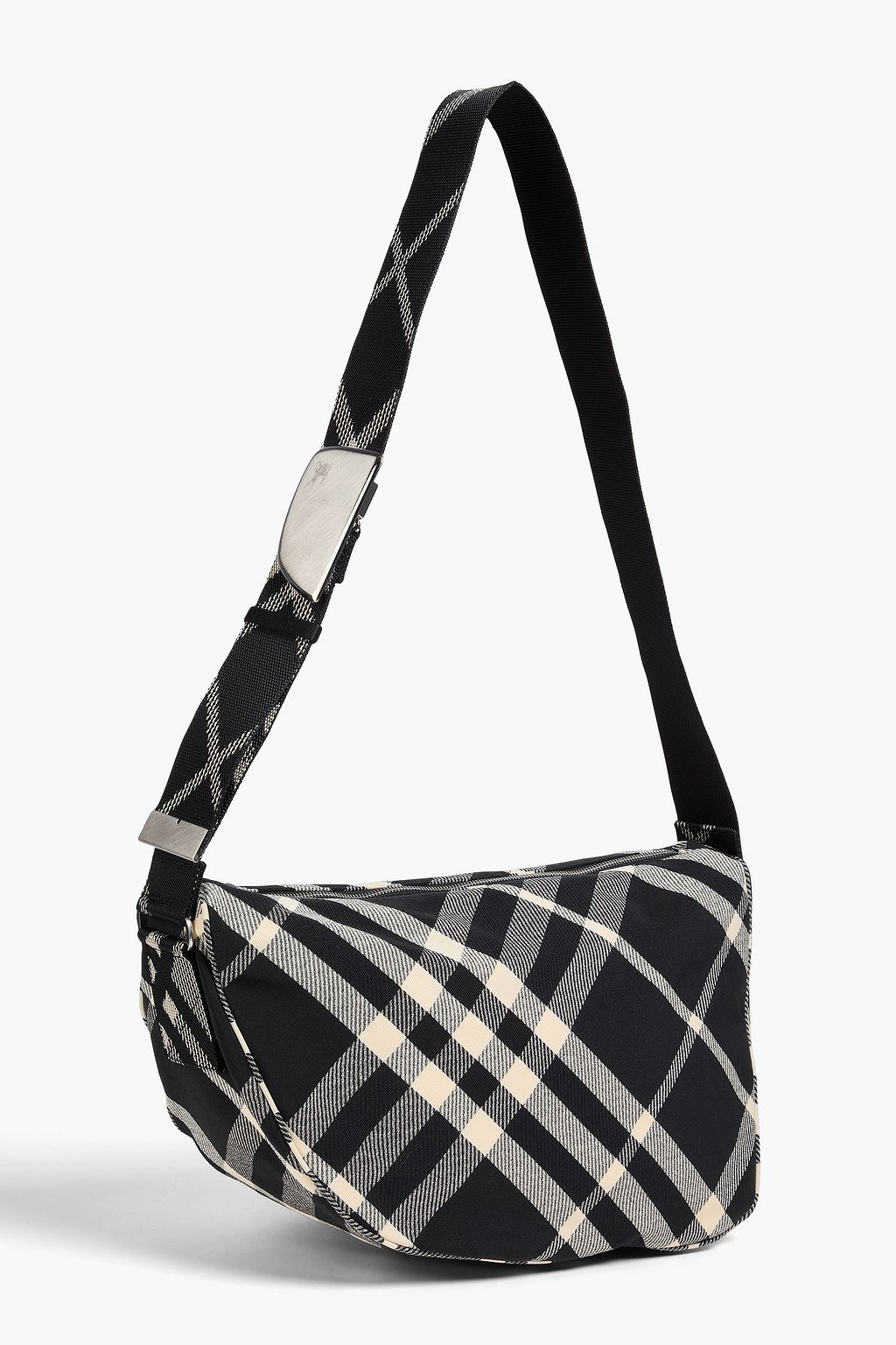 BURBERRY Checked twill messenger bag
