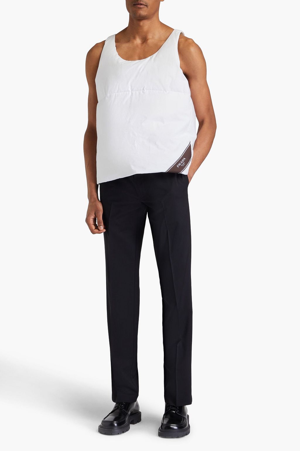 PRADA Tanktop aus gesteppter Baumwolle