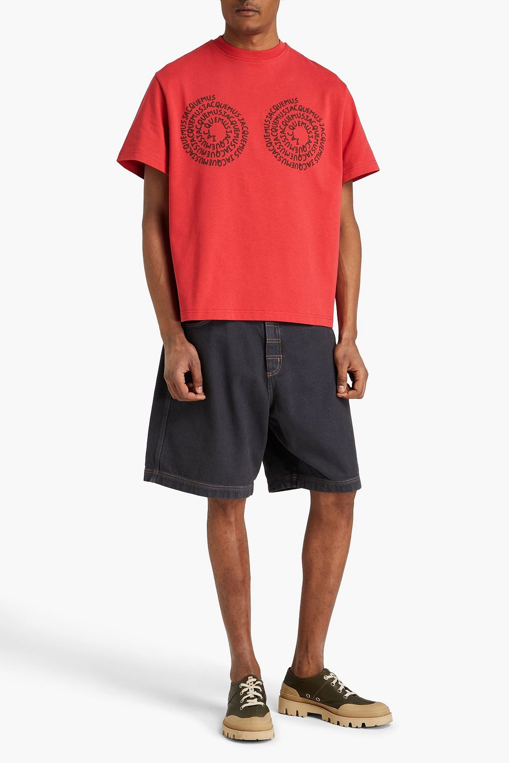 JACQUEMUS Printed cotton-jersey T-shirt