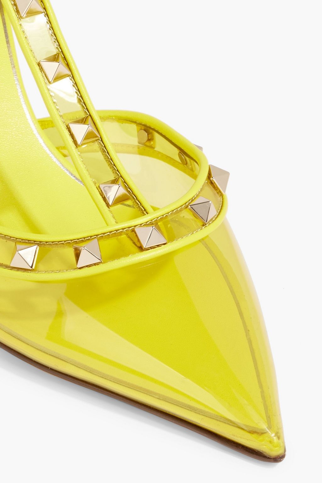 VALENTINO GARAVANI Rockstud PVC and patent-leather pumps