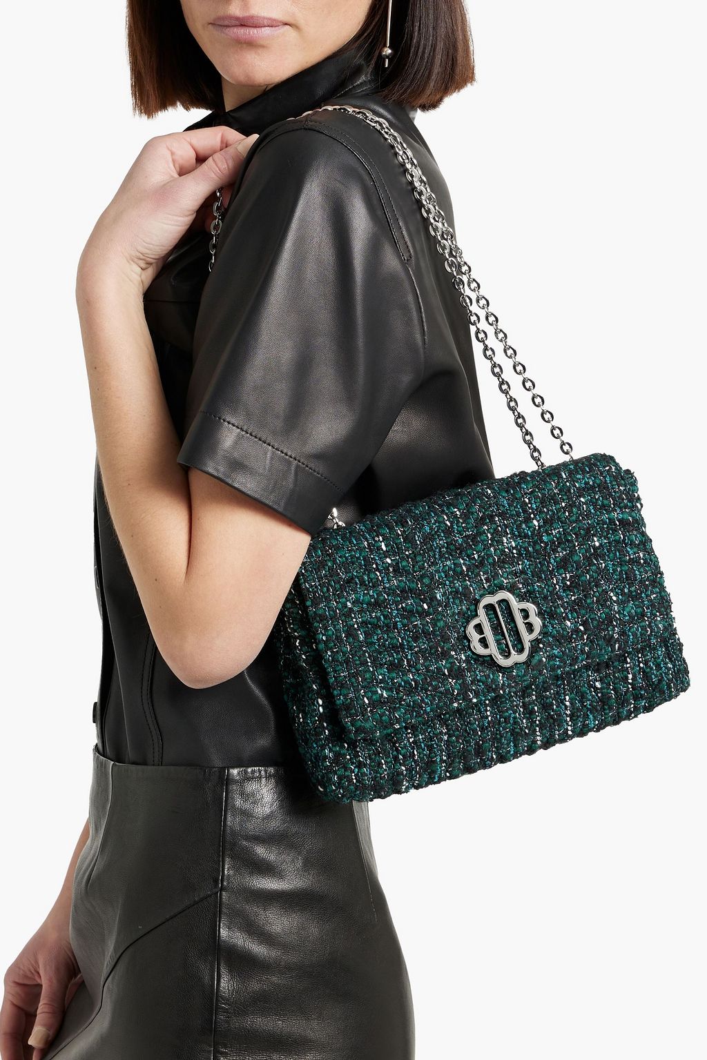 MAJE Tweed shoulder bag