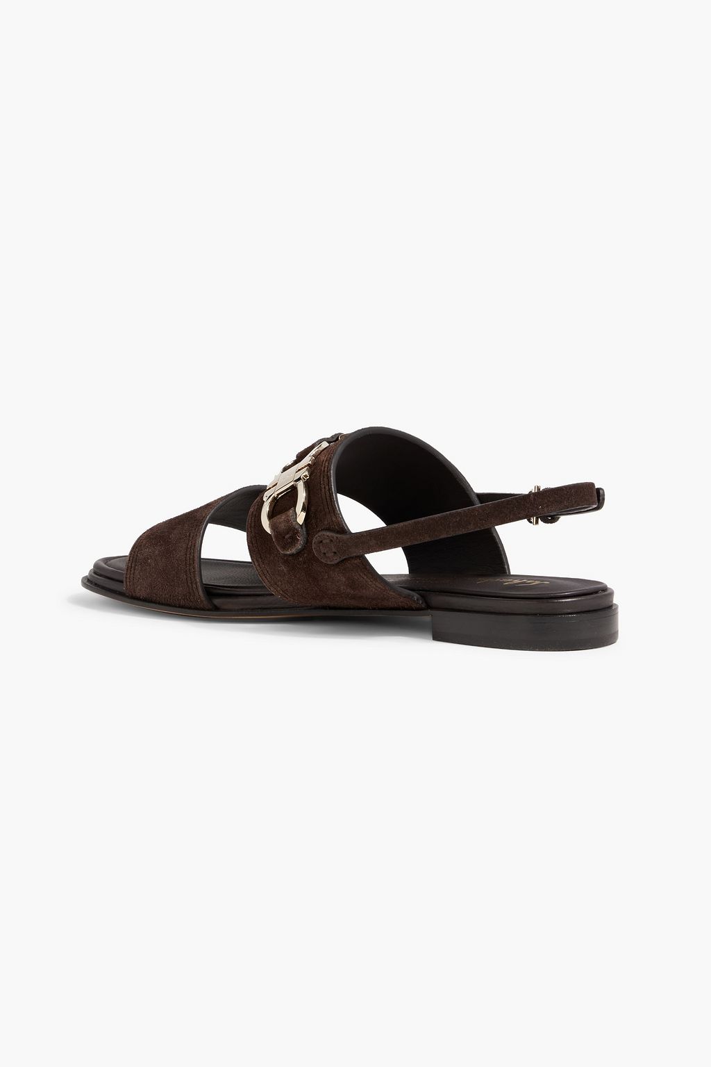 FERRAGAMO Chaim 10 embellished suede slingback sandals