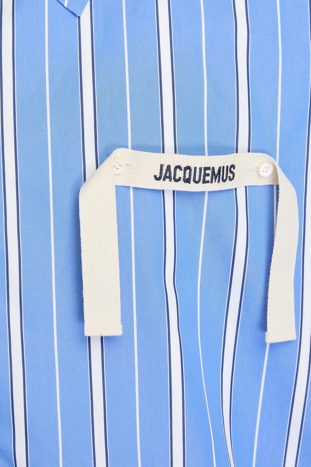 JACQUEMUS قميص مصنوع من قطن بوبلين بتصميم مخطط
