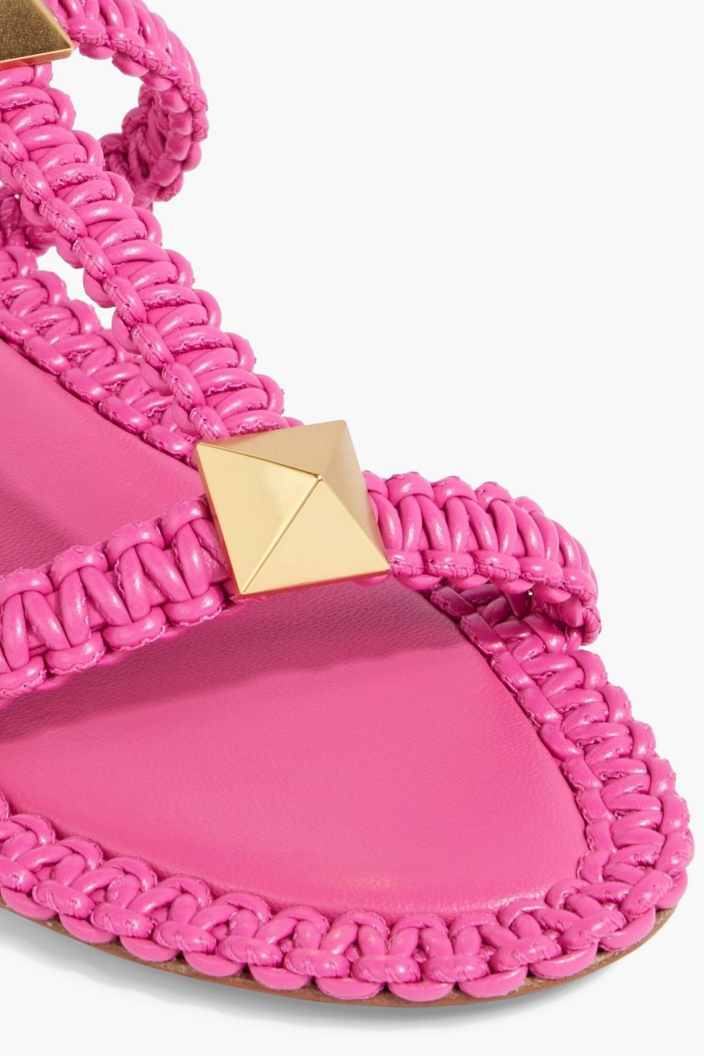VALENTINO GARAVANI Roman Stud woven leather sandals