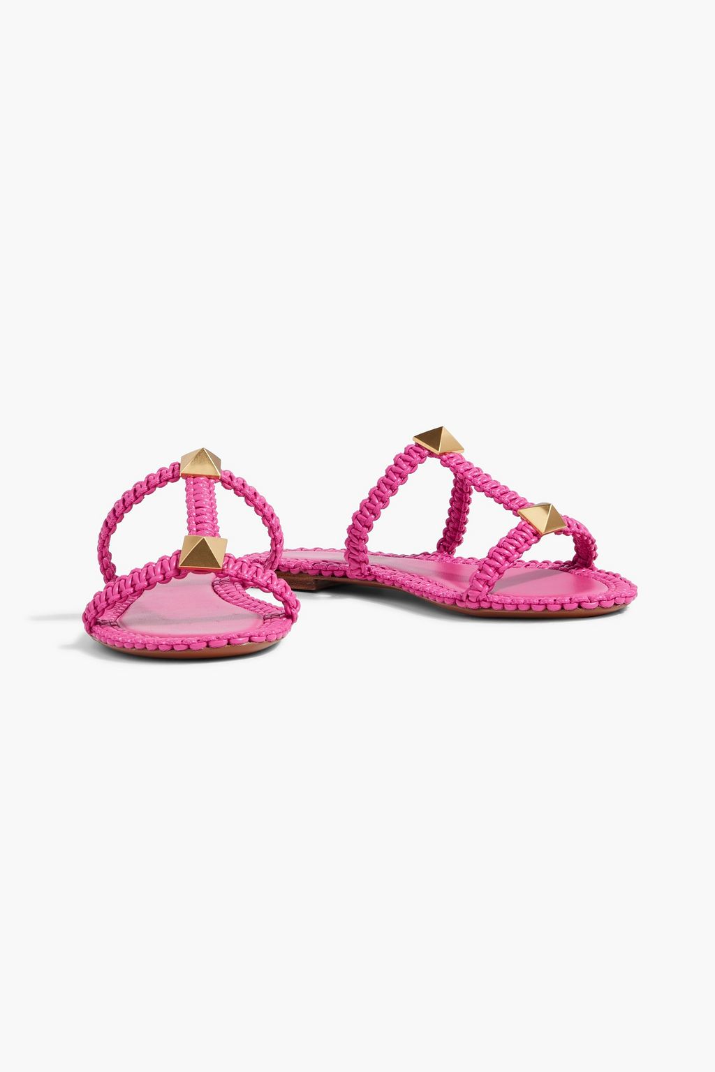 VALENTINO GARAVANI Roman Stud woven leather sandals