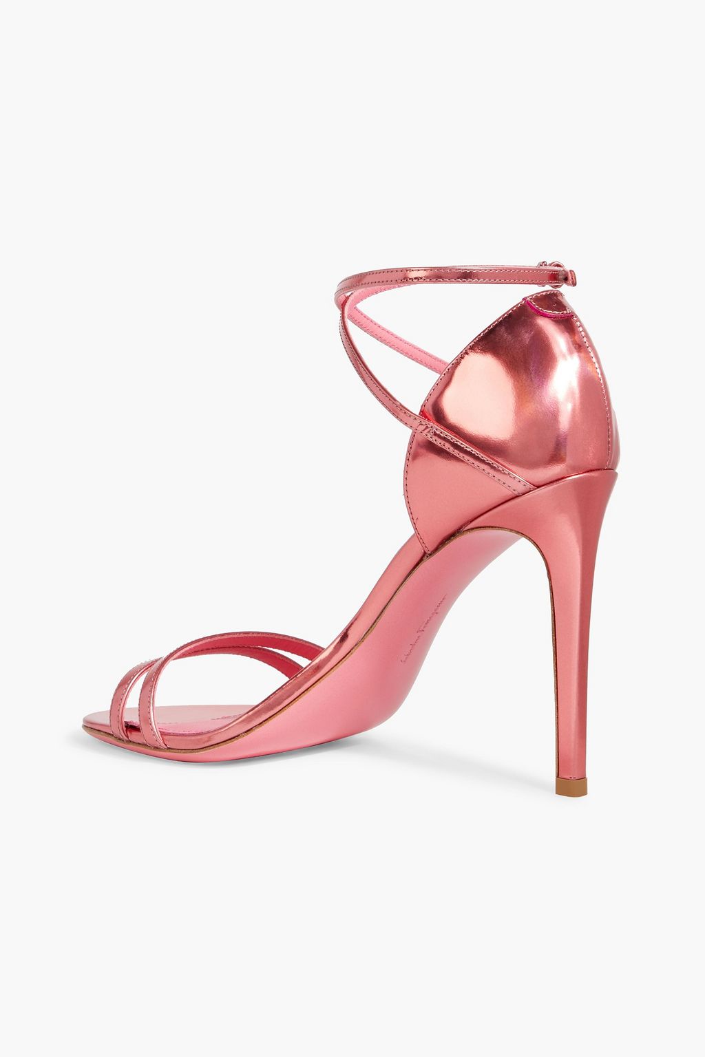 FERRAGAMO Ines X5 mirrored-leather sandals