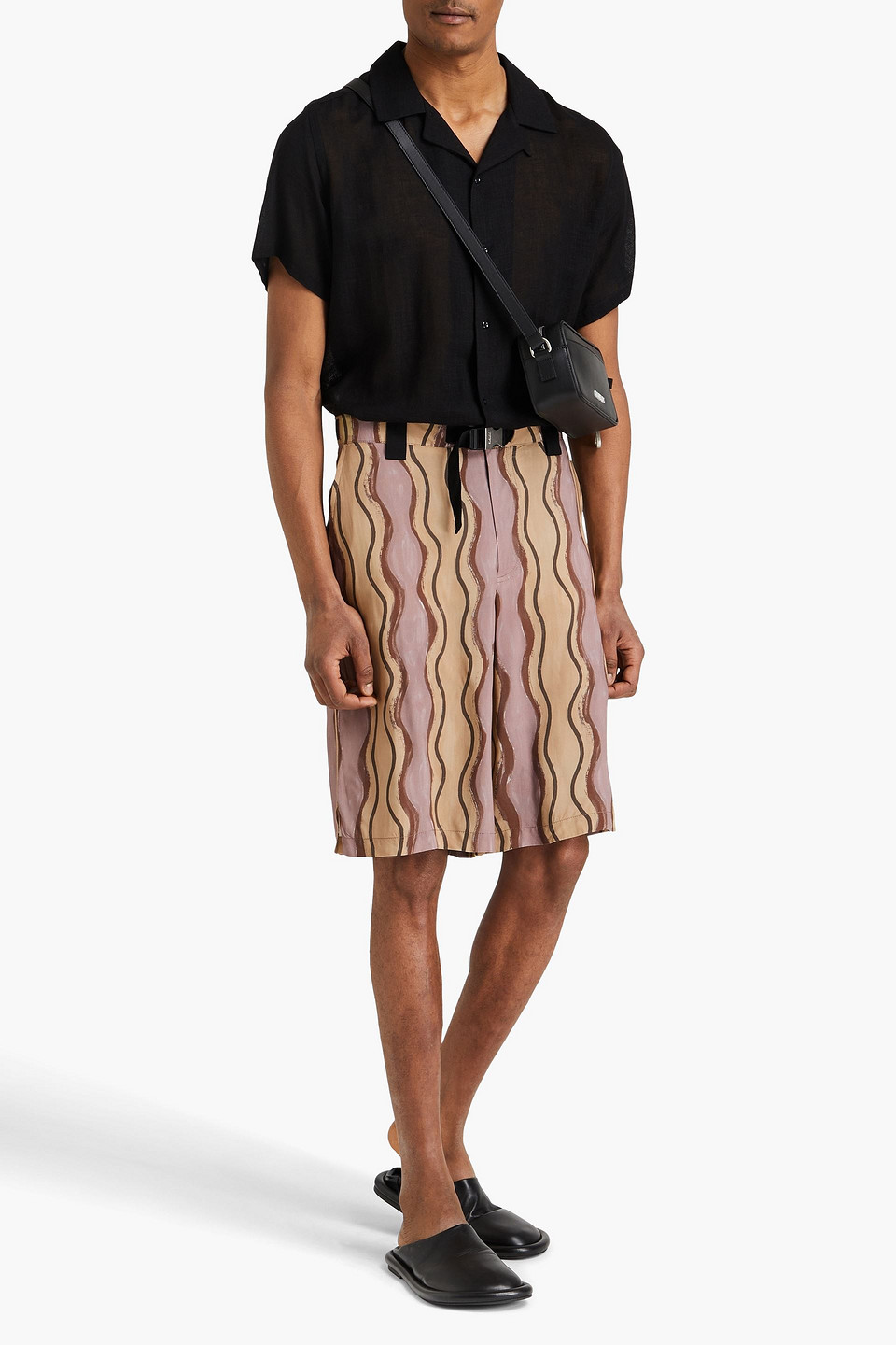 Jacquemus Brown Le Raphia 'le Short Meio' Shorts In Lilac