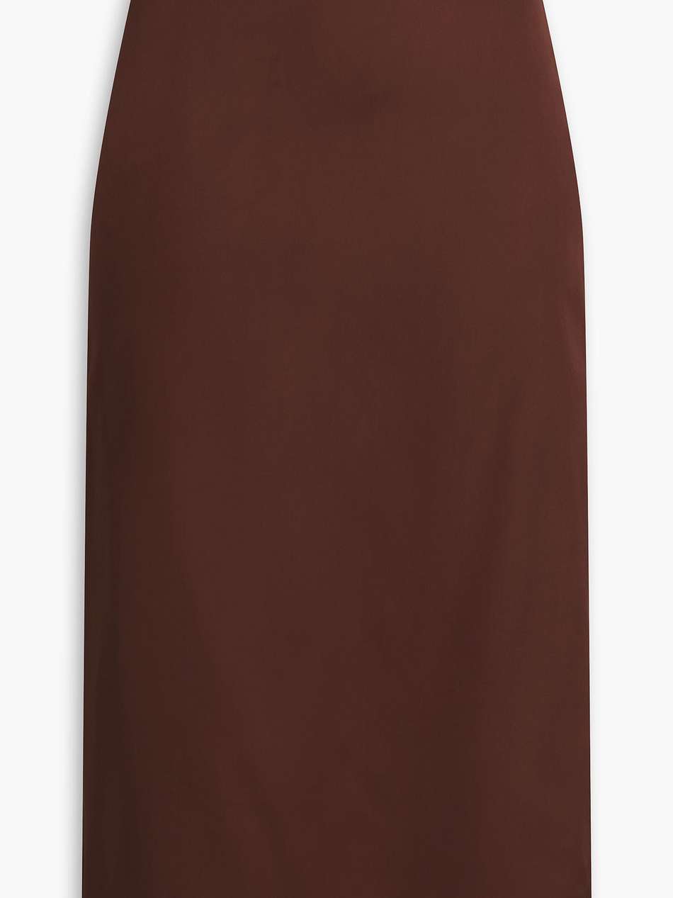 notte embellished satin midi skirt