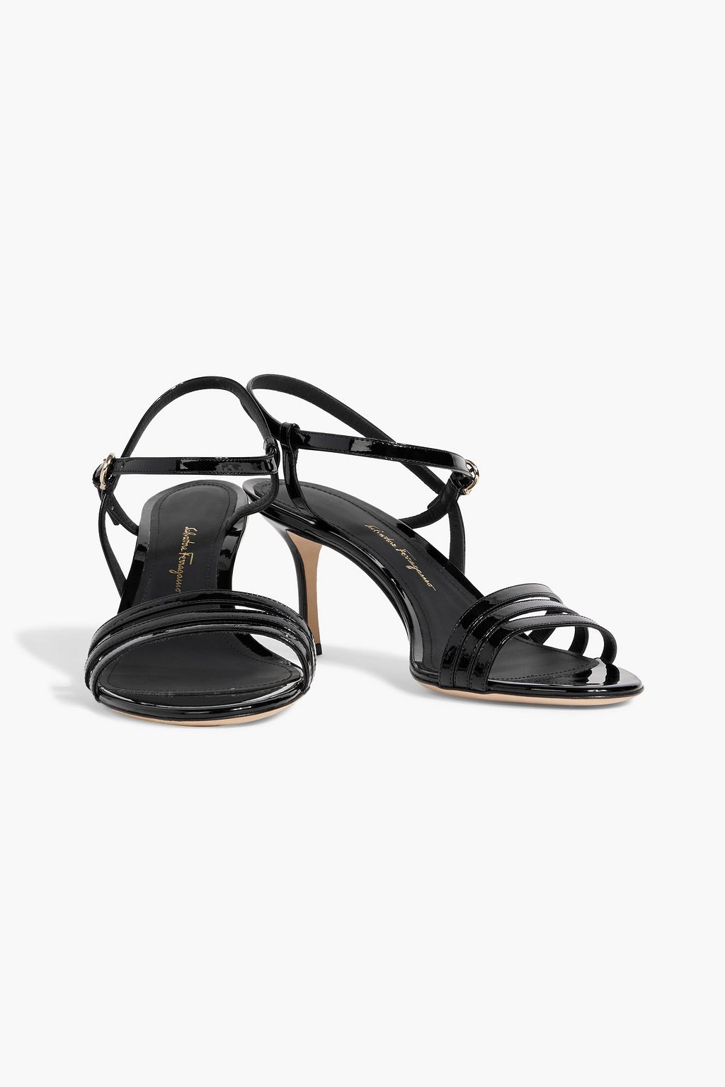 FERRAGAMO Idwige 70 patent-leather sandals