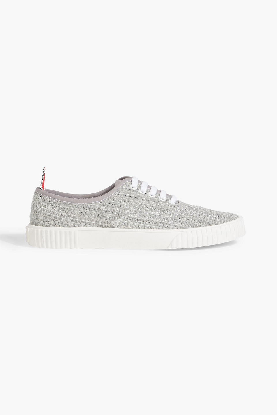 Thom Browne Heritage Tweed Sneakers In Light Gray