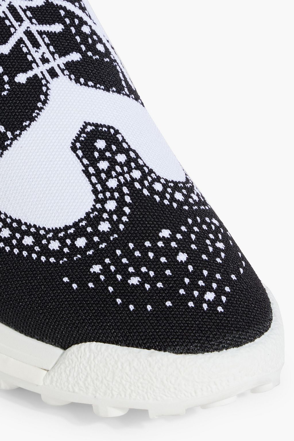 THOM BROWNE Jacquard-knit slip-on sneakers