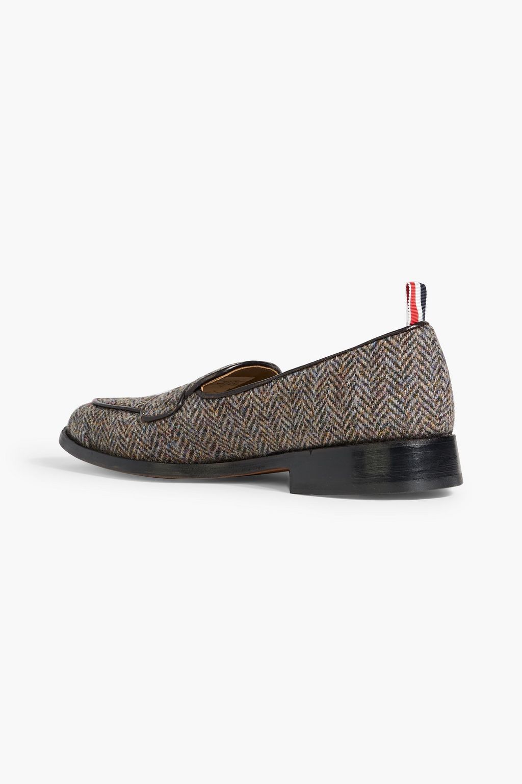THOM BROWNE Varsity herringbone tweed loafers