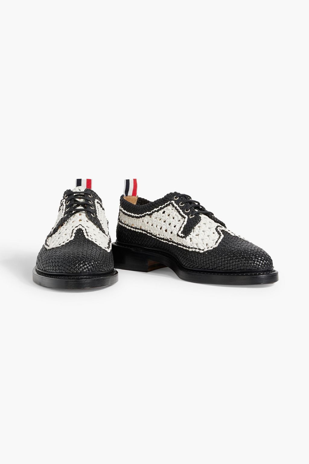 THOM BROWNE Woven leather brogues