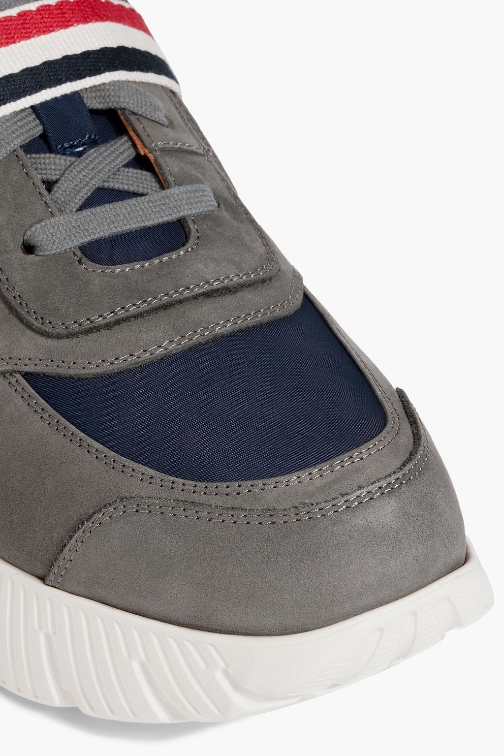 THOM BROWNE Suede and shell sneakers