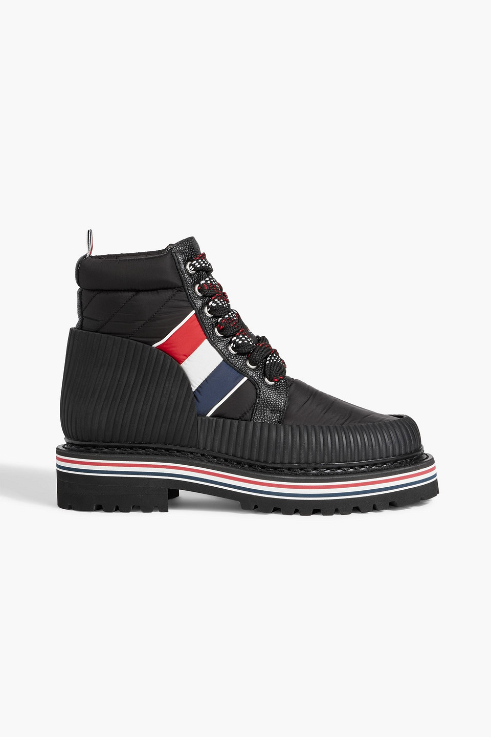 Thom Browne Quilted Shell Hiking Boots In Black
