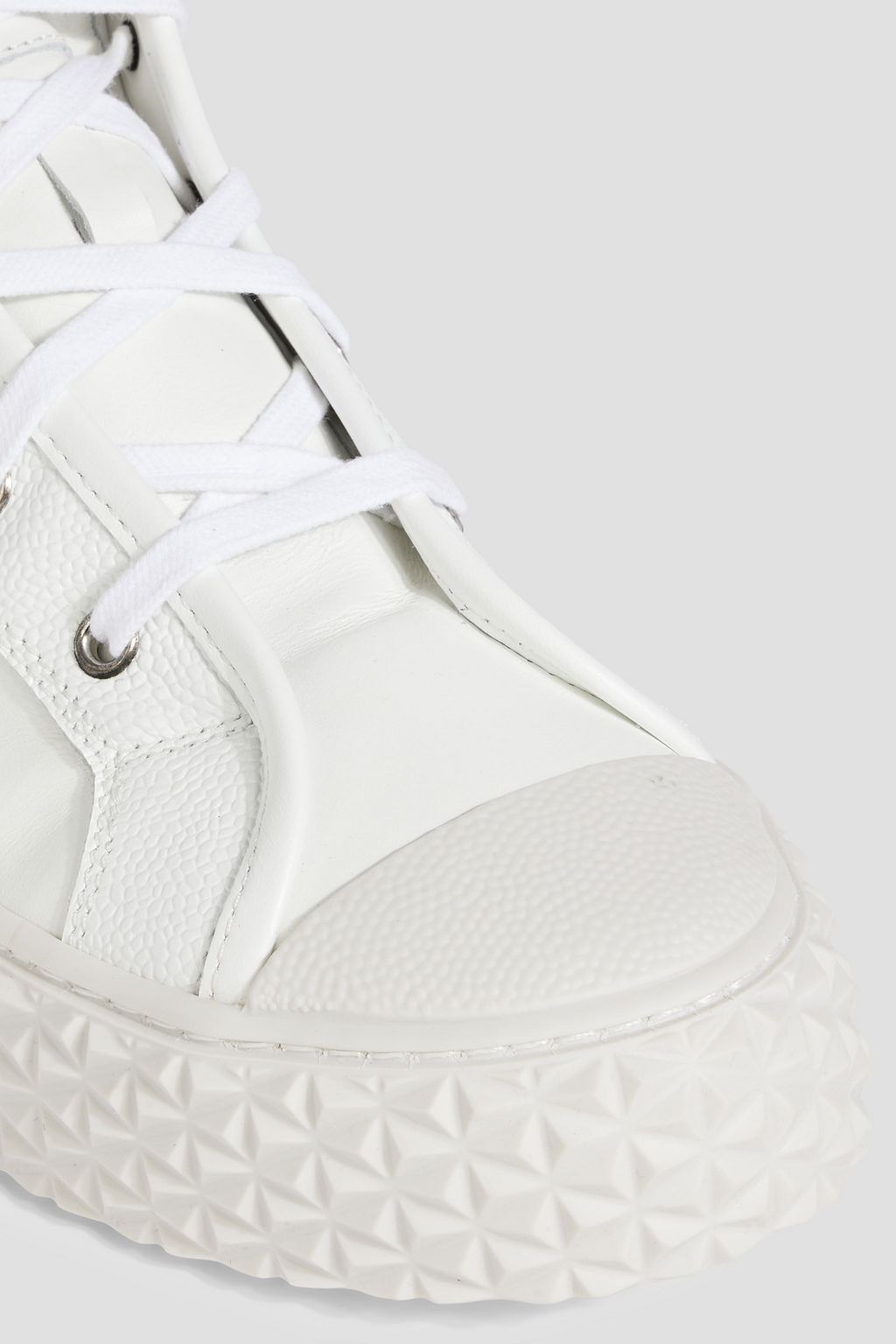 THOM BROWNE Collegiate leather high-top sneakers