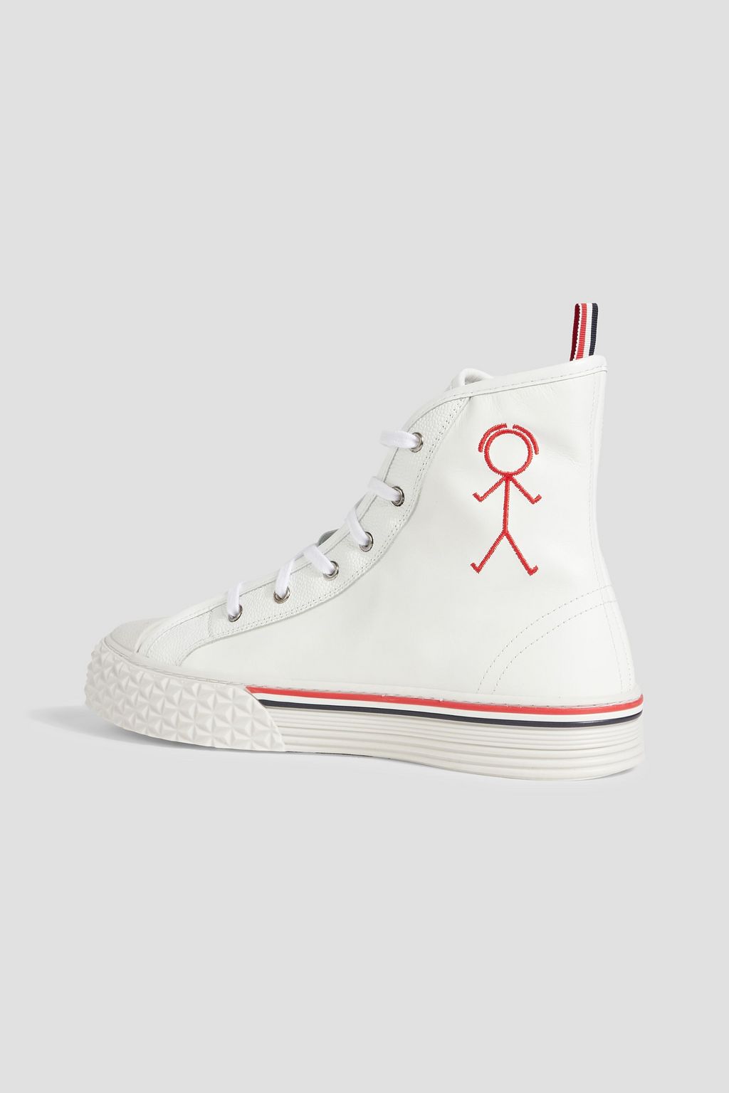 THOM BROWNE Collegiate leather high-top sneakers