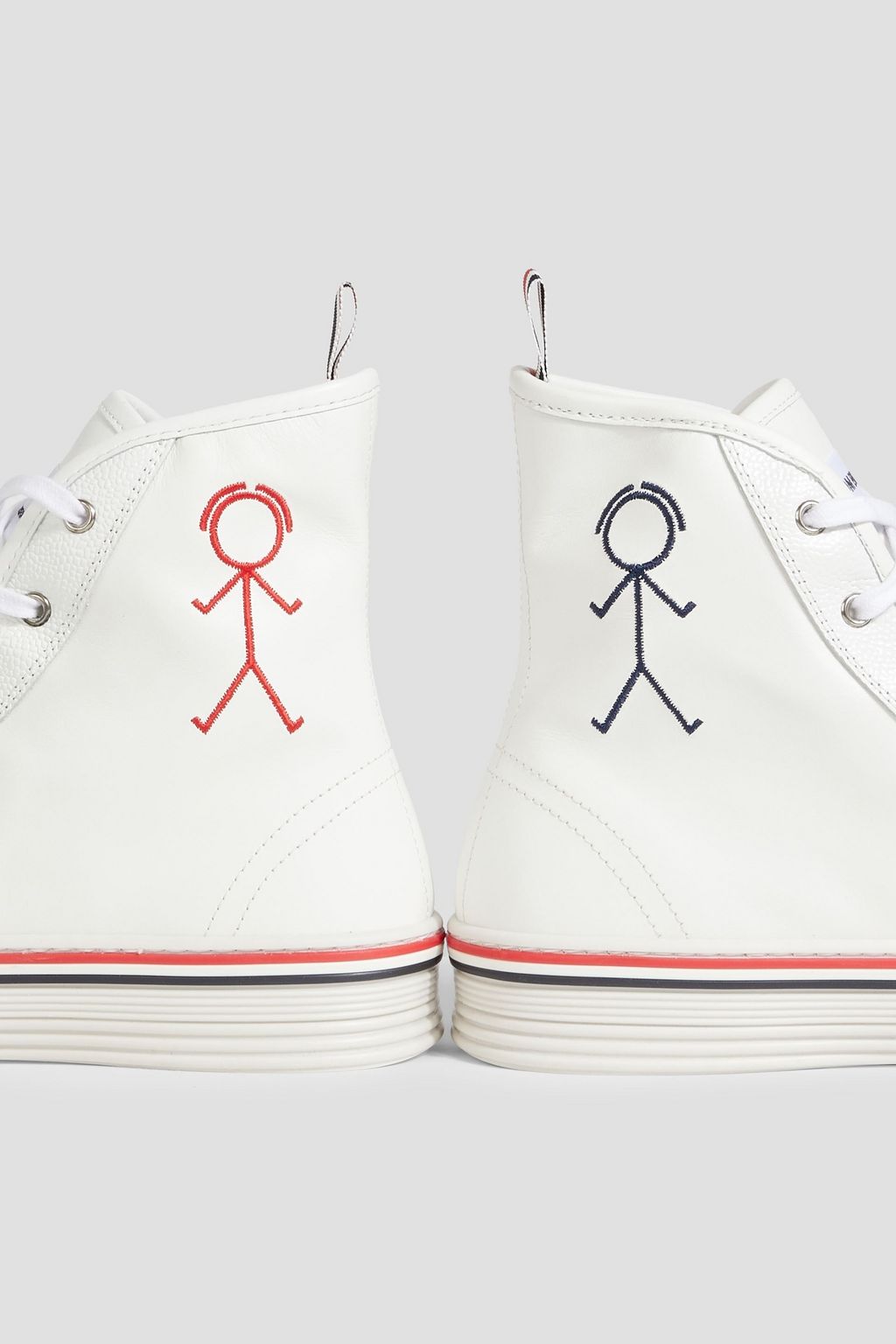 THOM BROWNE Collegiate leather high-top sneakers