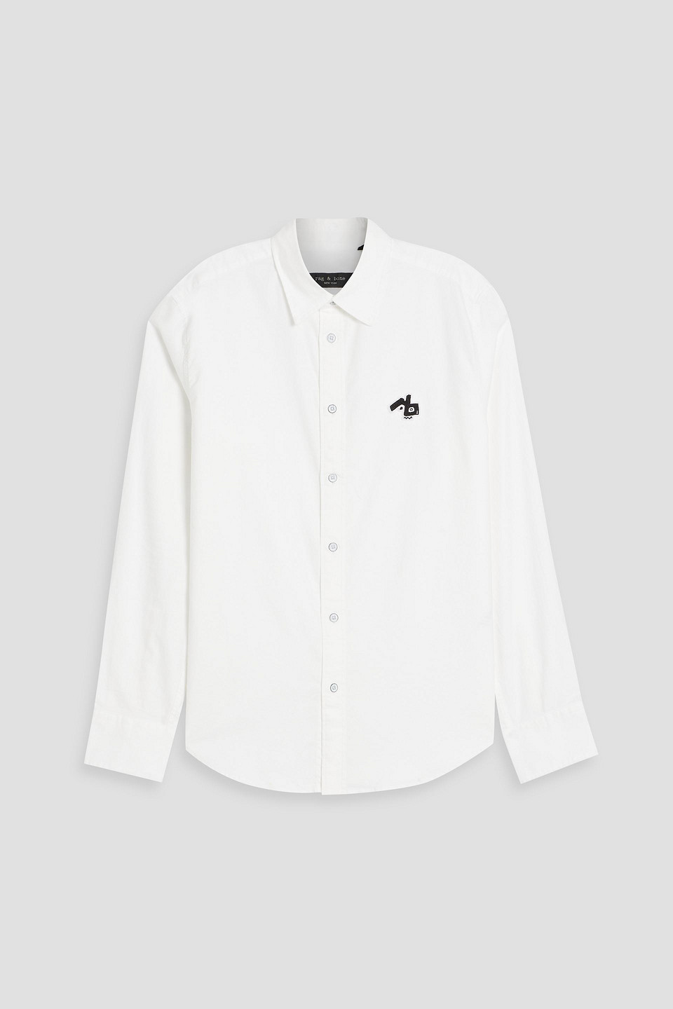 Rag & Bone Tomlin Cotton Oxford Shirt In White