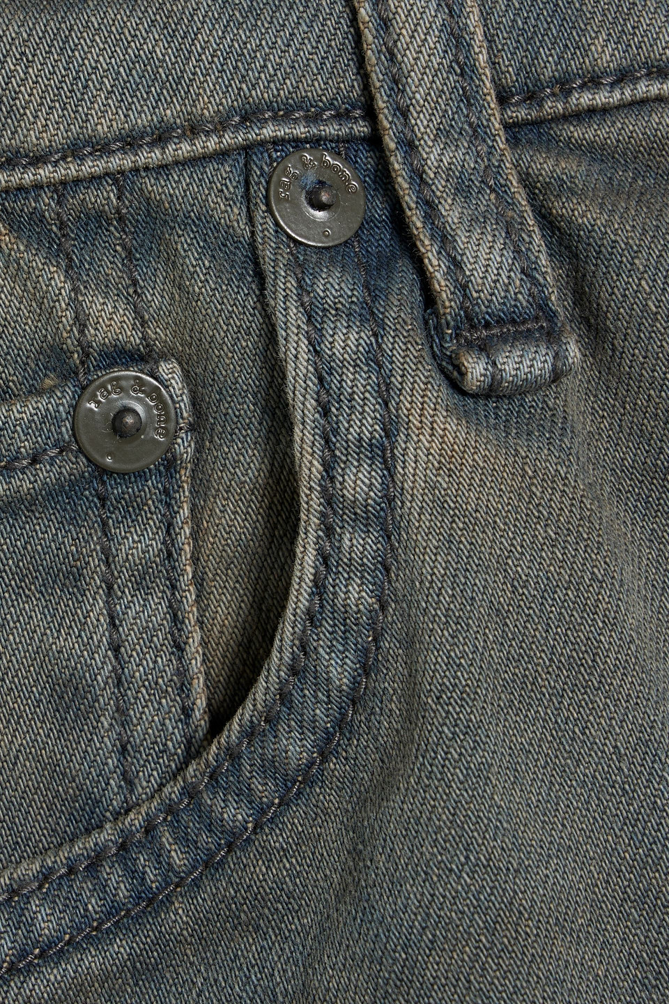 Rag & Bone Fit 2 Slim-fit Denim Jeans In Mid Denim