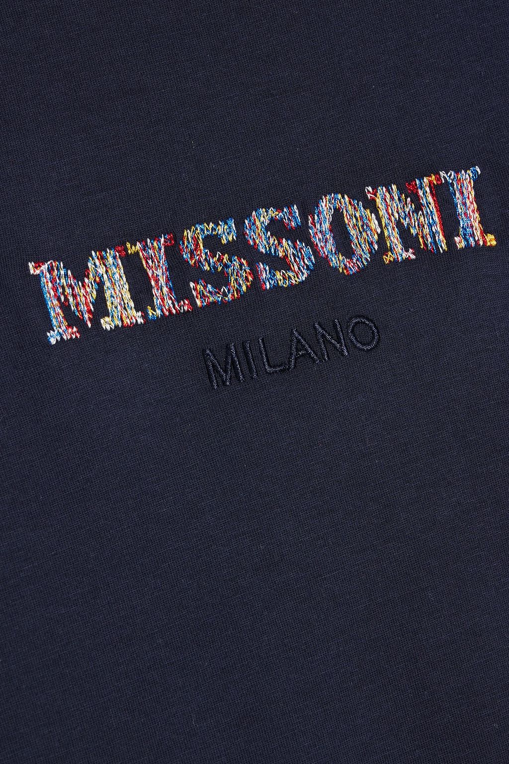 MISSONI Embroidered cotton-jersey T-shirt