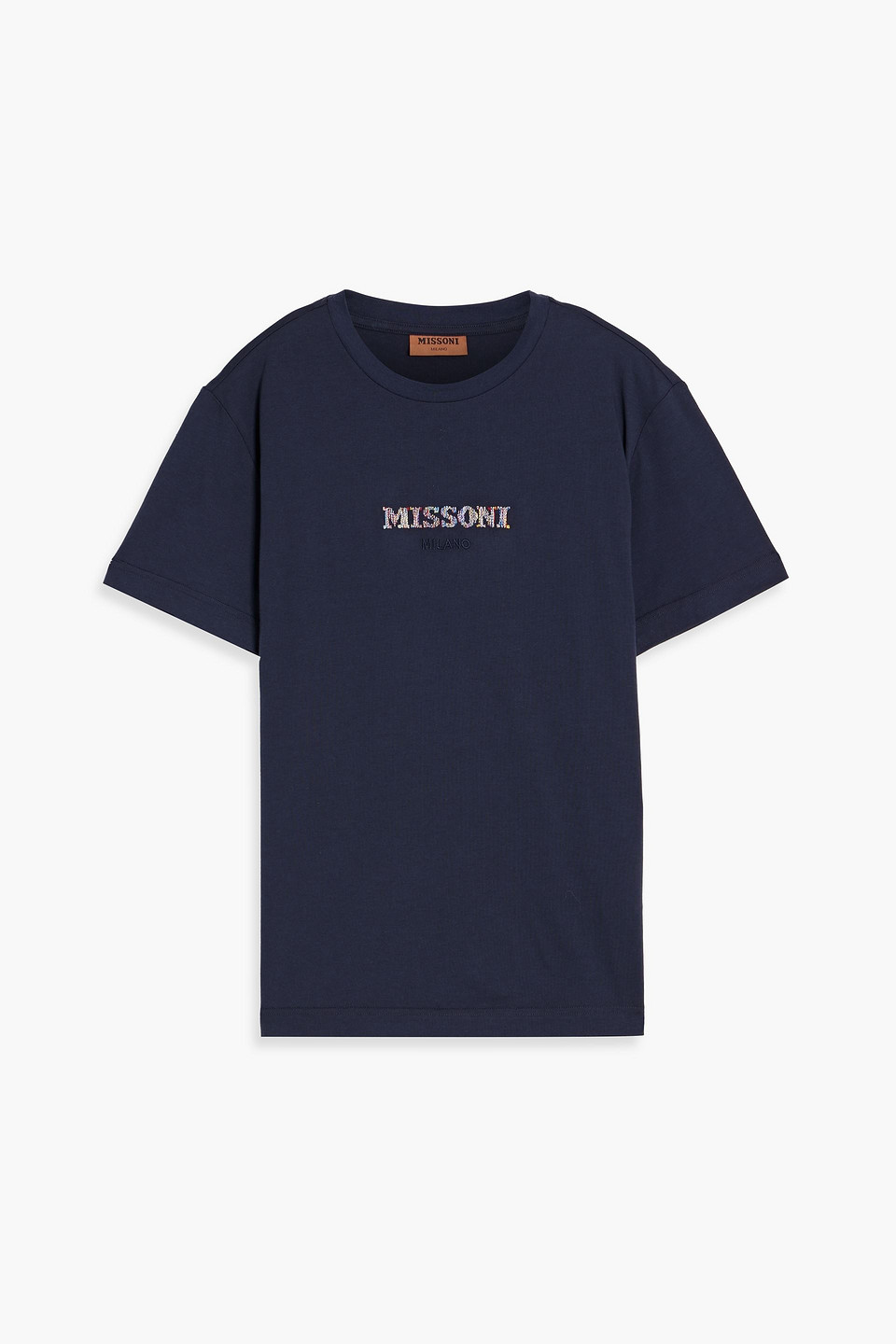 Missoni Crew Neck Short Sleeves T-shirts In Midnight Blue