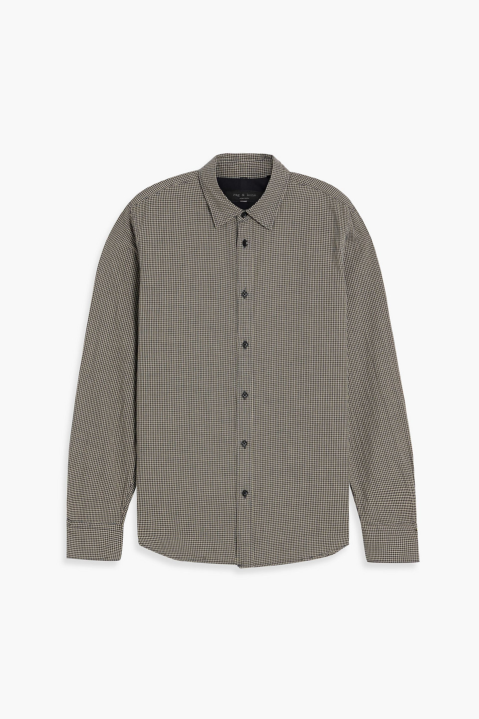 Rag & Bone Gus Gingham Cotton Shirt In Navy