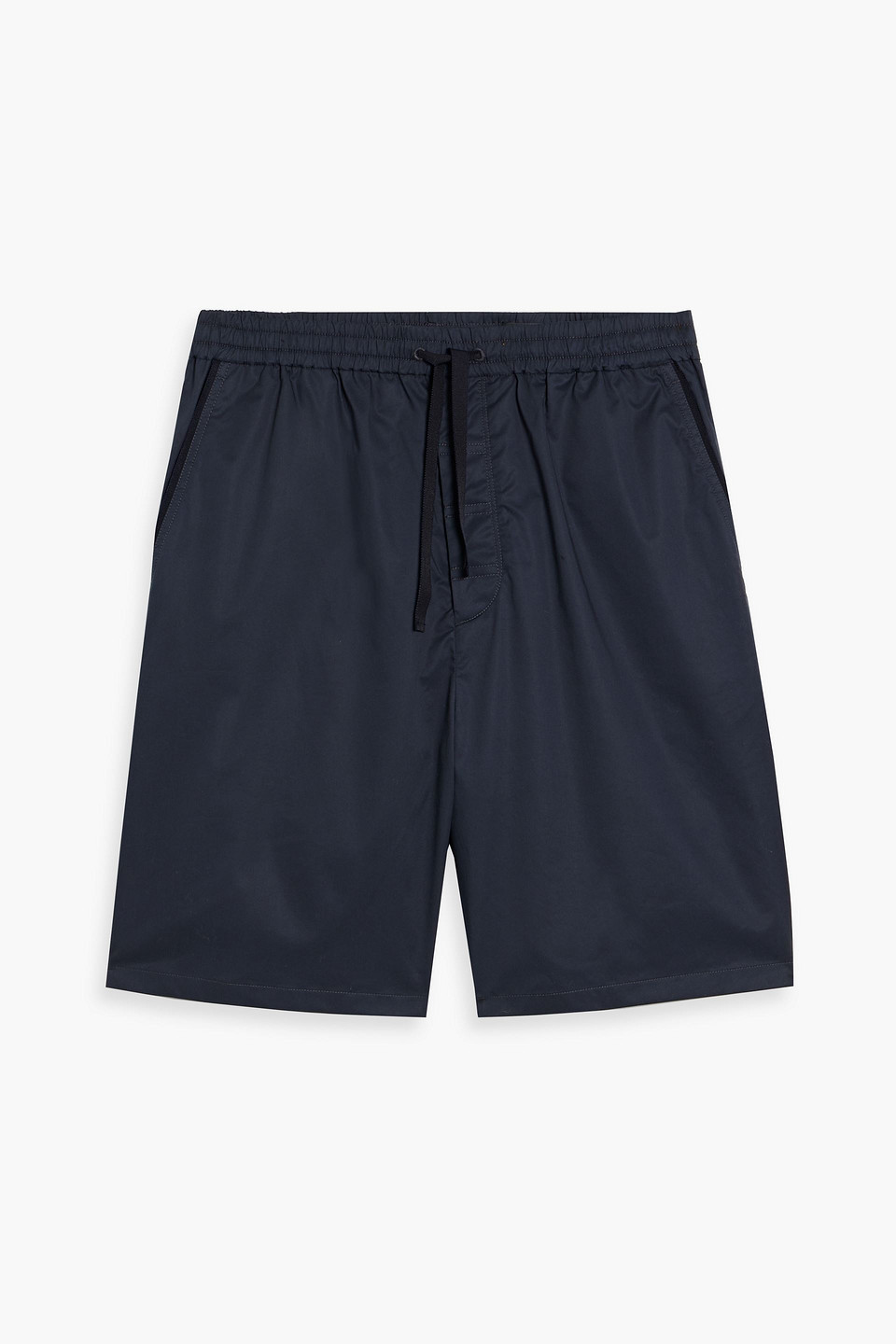 Rag & Bone Irving Cotton-blend Poplin Drawstring Shorts In Midnight Blue