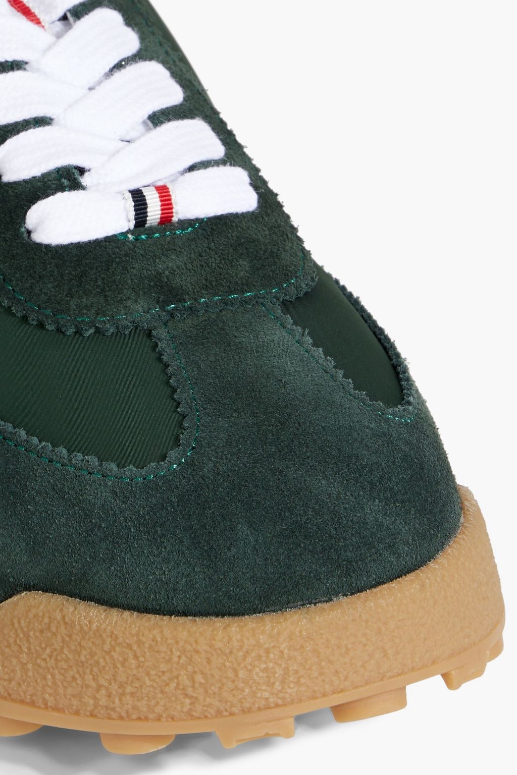 THOM BROWNE Shell and suede sneakers
