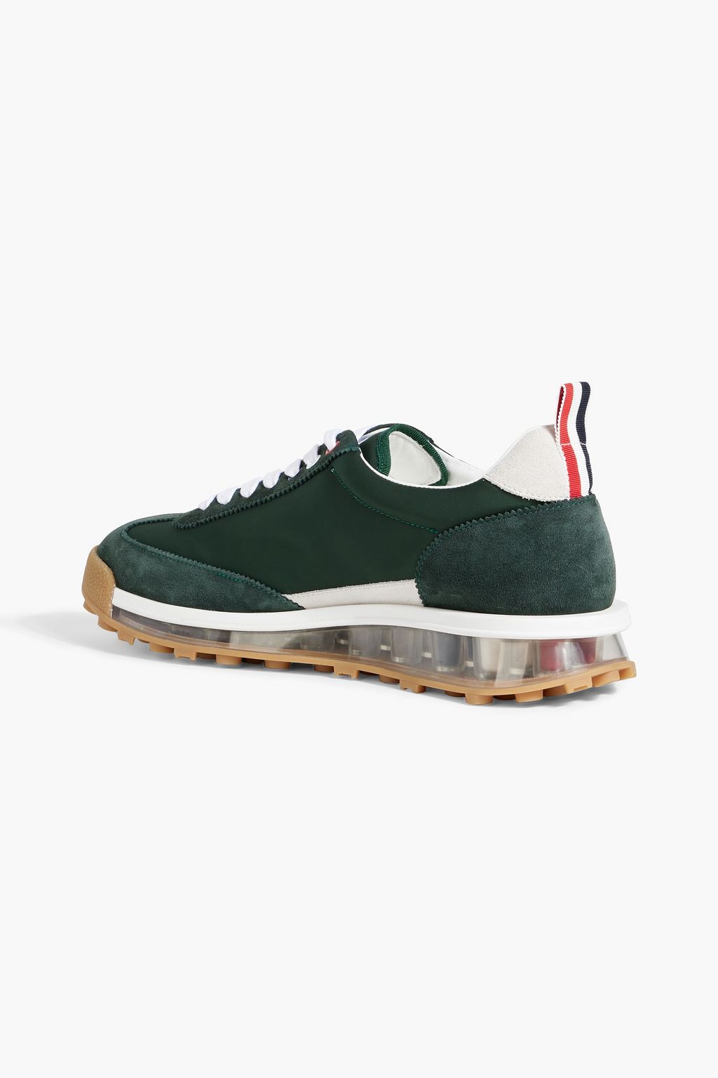 THOM BROWNE Shell and suede sneakers