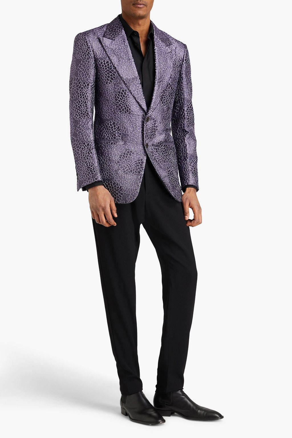TOM FORD 메탈릭 실크 혼방 브로케이드 블레이저