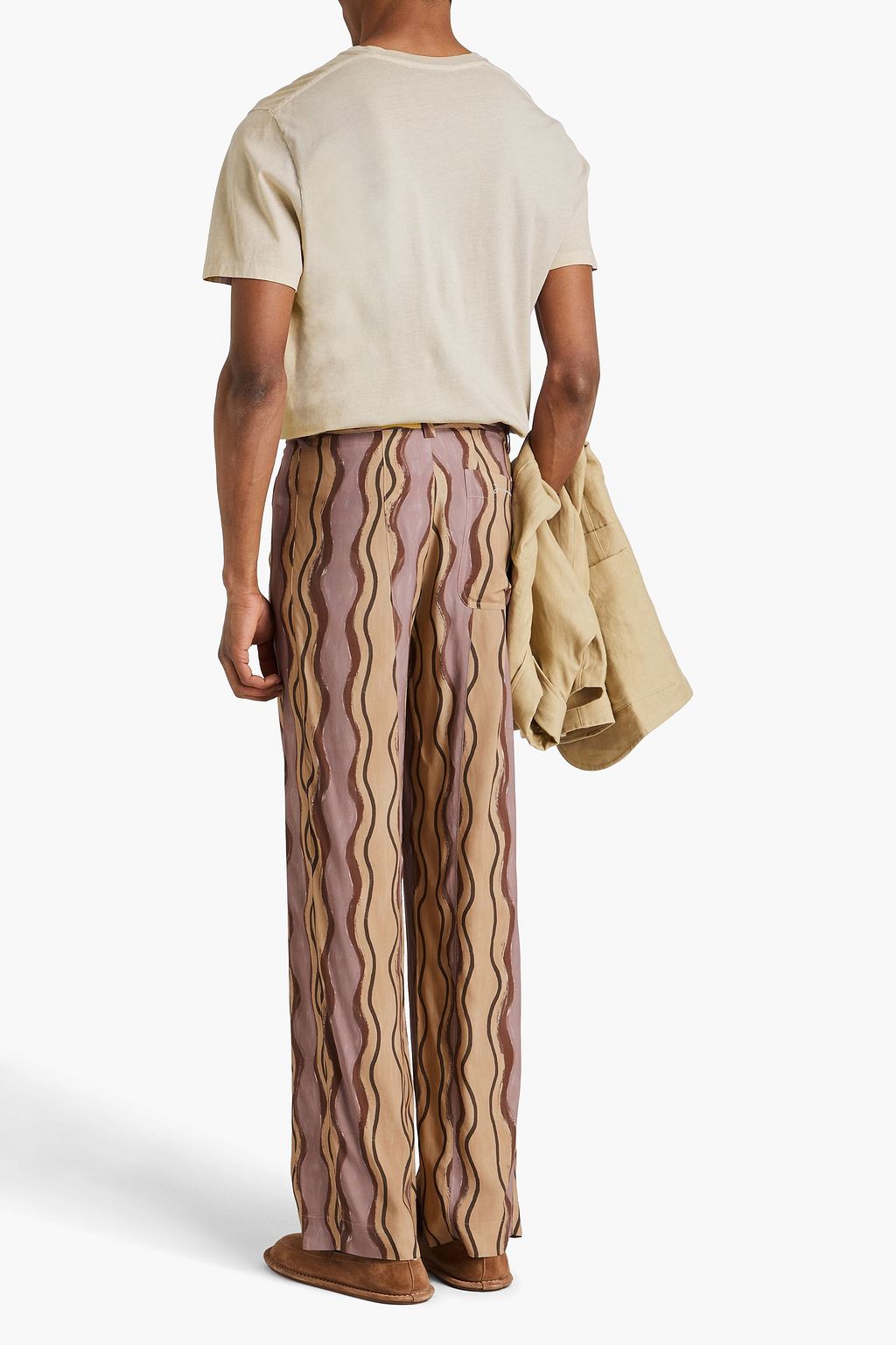 JACQUEMUS بنطال مصنوع من نسيج محبوك مزين بطبعات