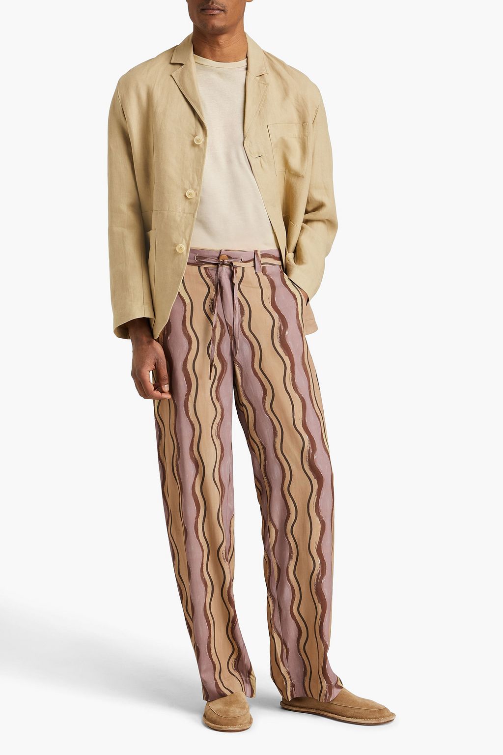 JACQUEMUS بنطال مصنوع من نسيج محبوك مزين بطبعات