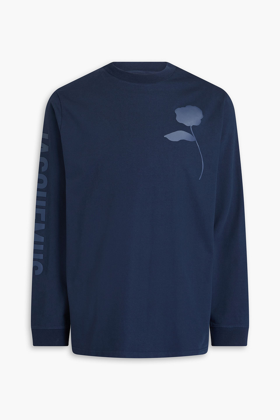 Jacquemus Appliquéd Cotton-jersey T-shirt In Navy