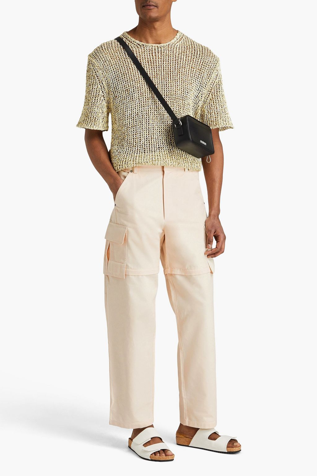 JACQUEMUS بنطال كارغو مصنوع من القطن والكنفا